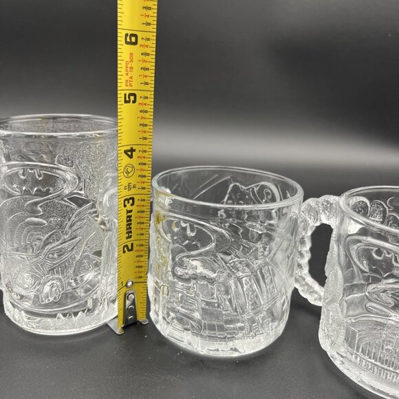 VINTAGE 1995 McDonald's Batman Forever Glasses Set of 4 Excellent Condition - Picture 9 of 16